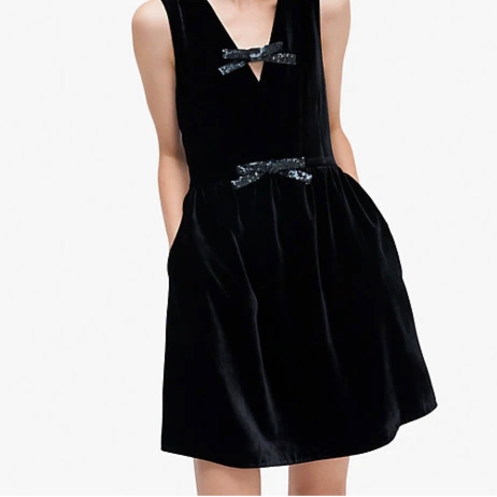 Sequin-bow velvet Kate Spade dress NWT (SOLD)